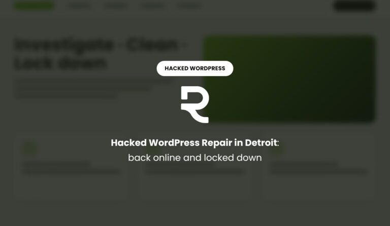 Hacked WordPress Site Repair in Detroit: Back Online, Locked Down