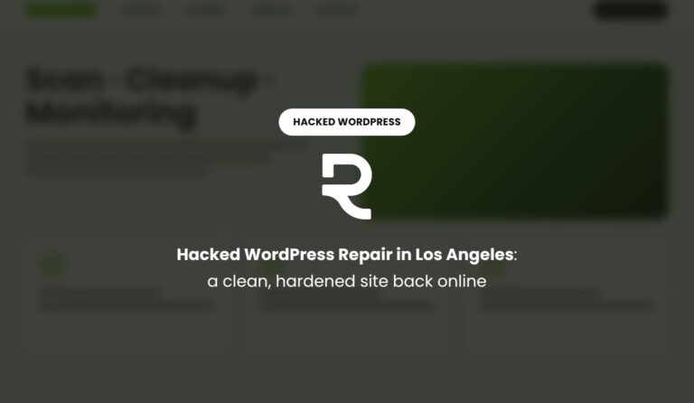 Hacked WordPress Site Repair in Los Angeles: Fast Cleanup, Lasting Protection