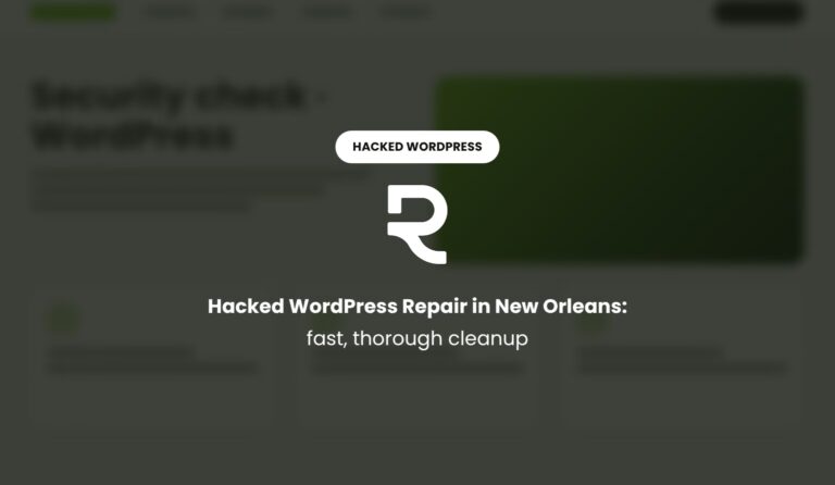 Hacked WordPress Site Repair in New Orleans: Fast, Thorough Cleanup